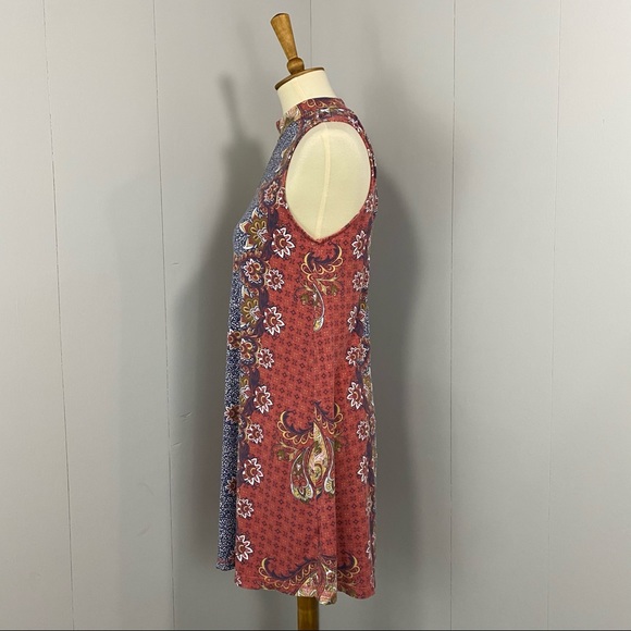 O'Neill Lucy Print Mock Neck Shift Mini Dress - Picture 4 of 11